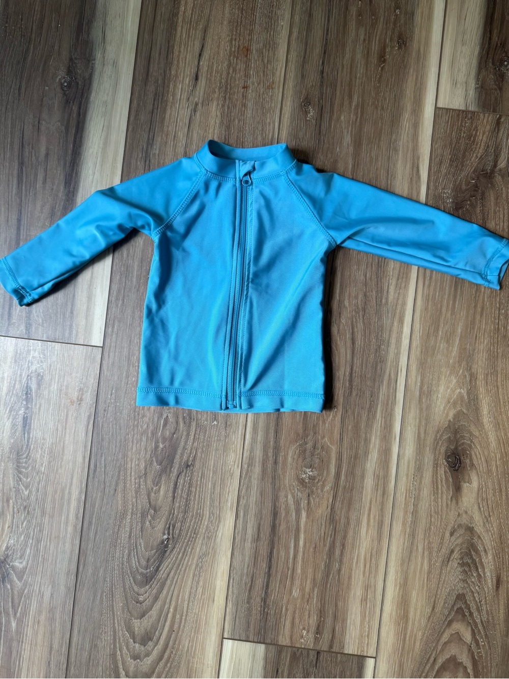 UVSkinz Kids UPF 50+ Turquoise Zip-Front Swim Rashguard